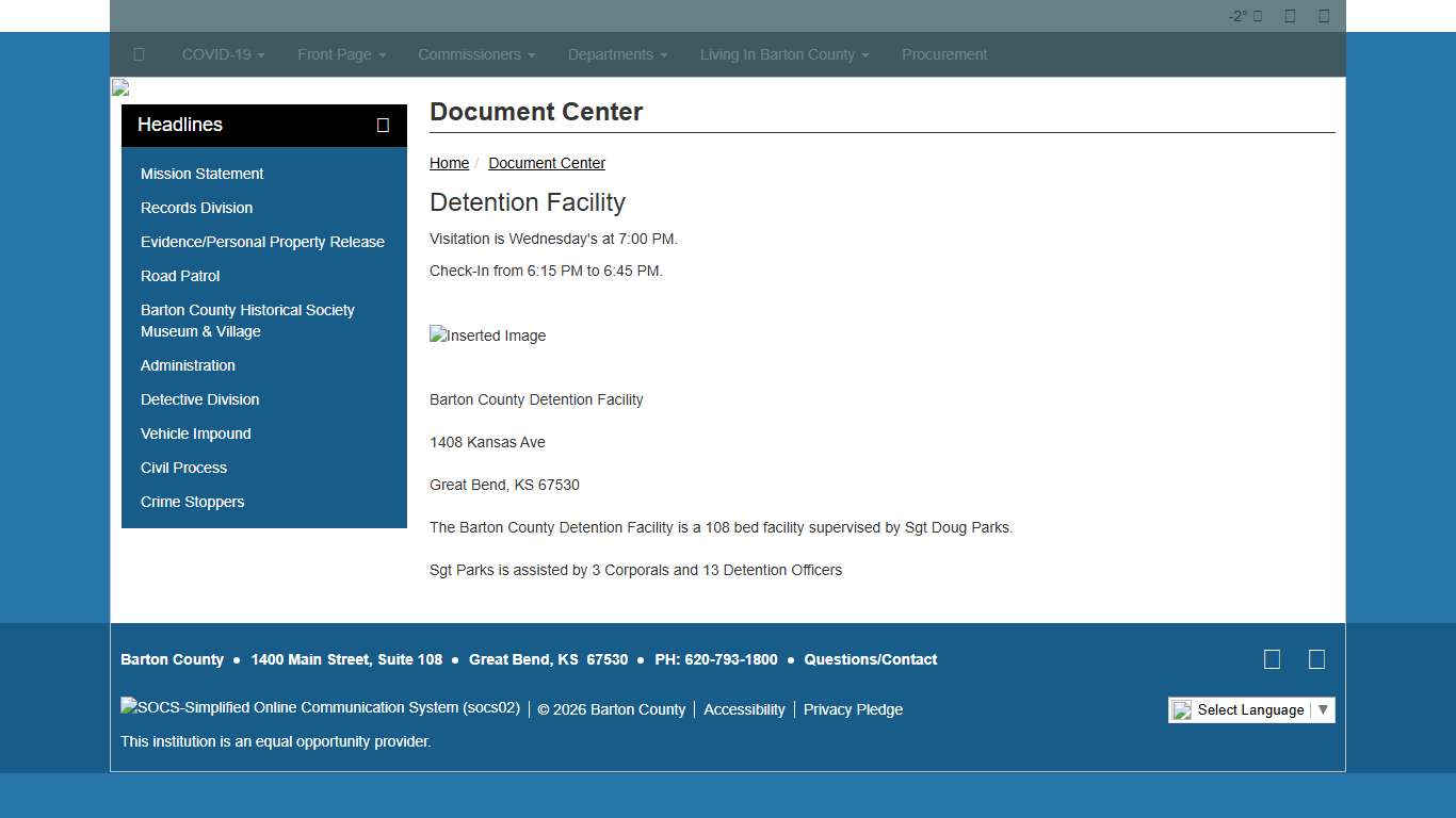 Barton County - Detention Facility
